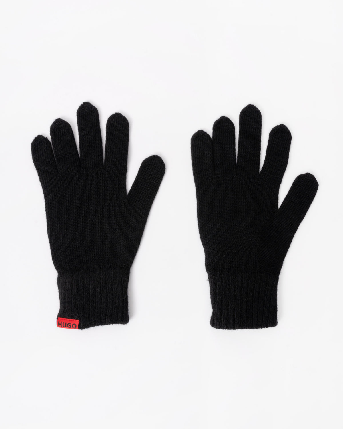 Gloves of the HUGO Xanti Mens Beanie and Gloves Gift Set - Black 001