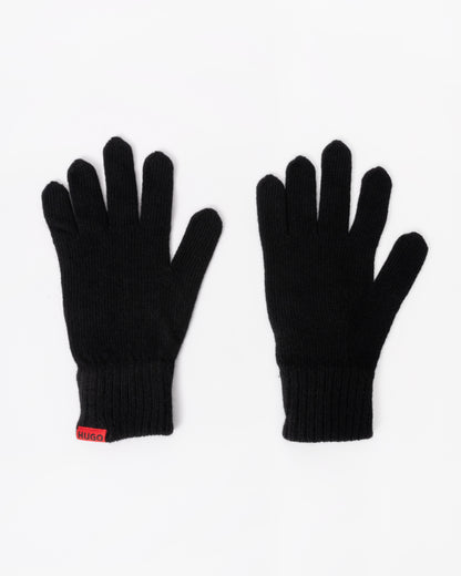 Gloves of the HUGO Xanti Mens Beanie and Gloves Gift Set - Black 001