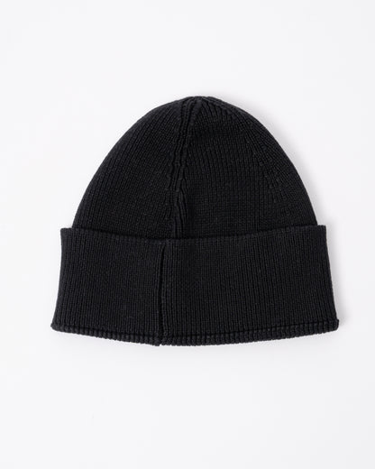 back of a HUGO Xential Mens Beanie in Black 001