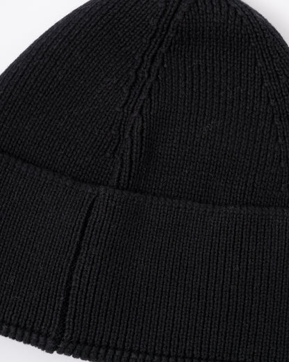 close up of a HUGO Xential Mens Beanie in Black 001