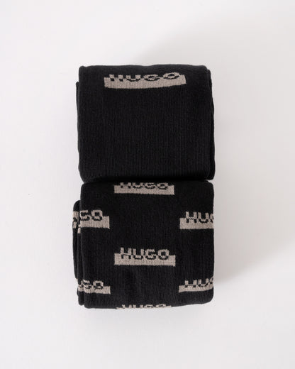 HUGO Mens 2 Pack RS Split Sock Gift Set - Black 001