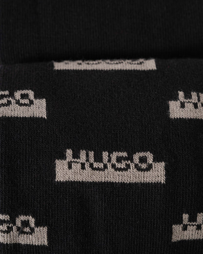 HUGO Mens 2 Pack RS Split Sock Gift Set - Black 001