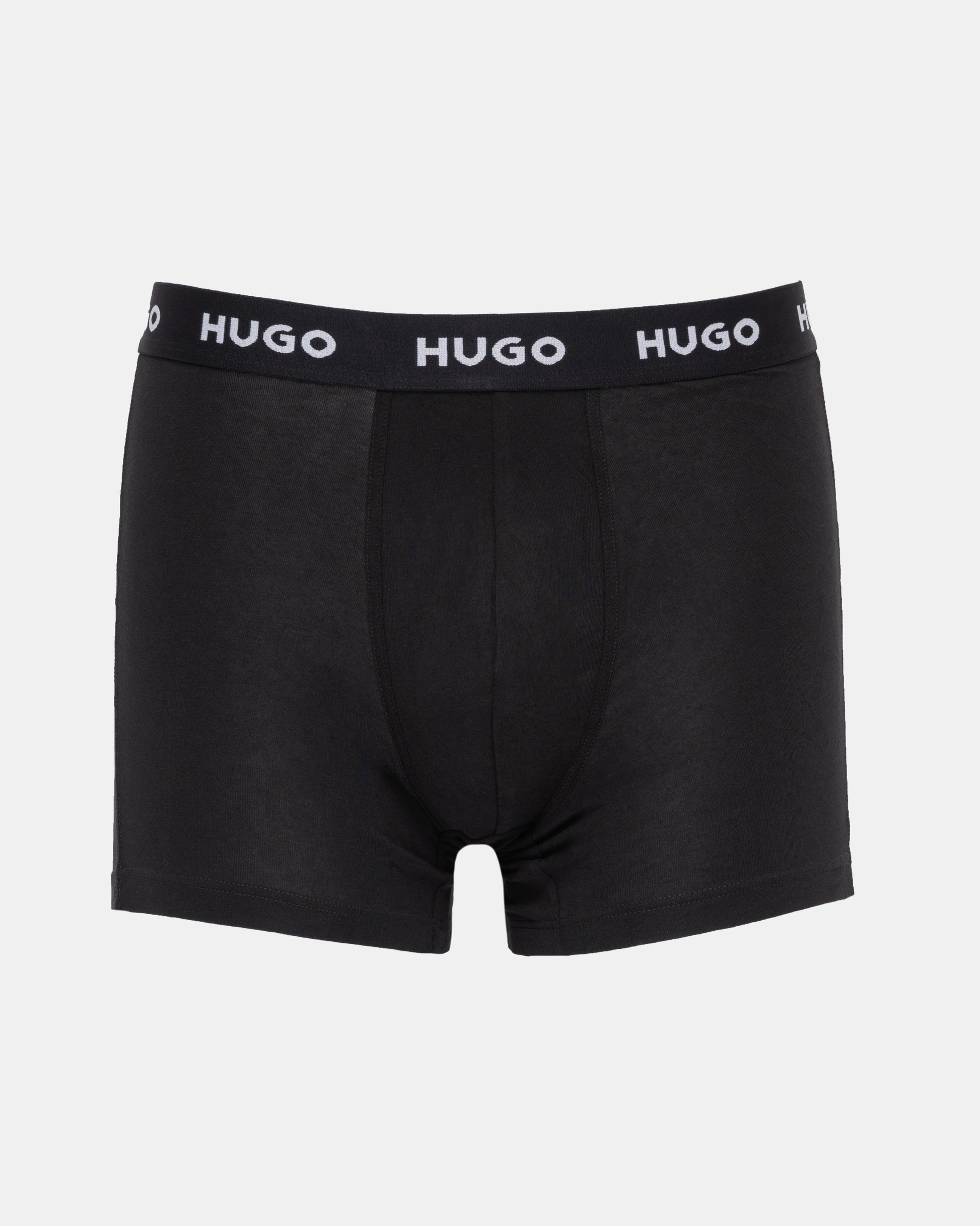 HUGO 3 Pack Mens Boxer Briefs with Logo Waistbands - Black 005 single breif