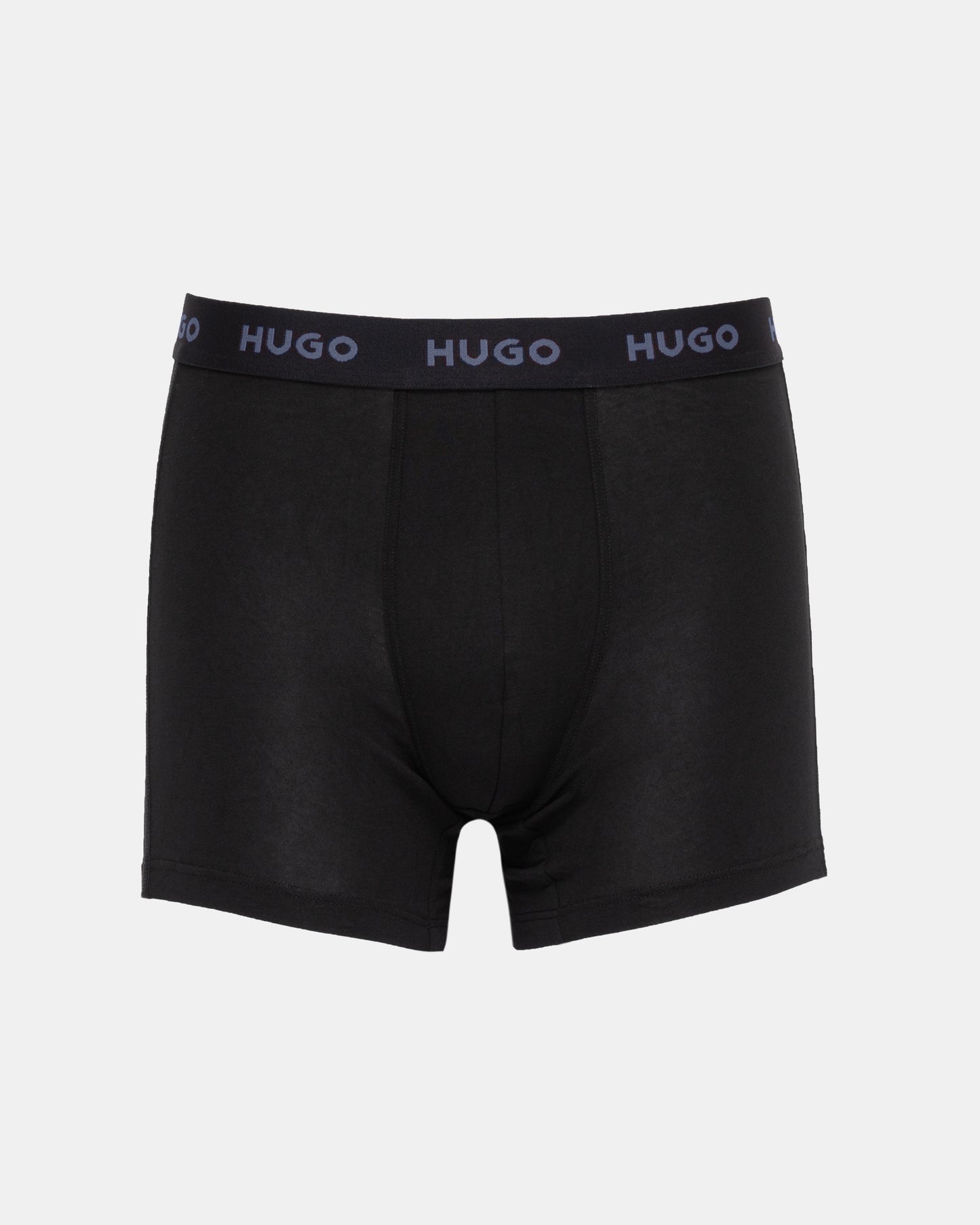 HUGO Mens 3 Pack Boxer Briefs With Logo Waistbands - Black 006 blue logo