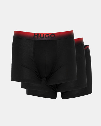 HUGO Mens 3 Pack Ombre Trunks - Open Miscellaneous 963 3 pack