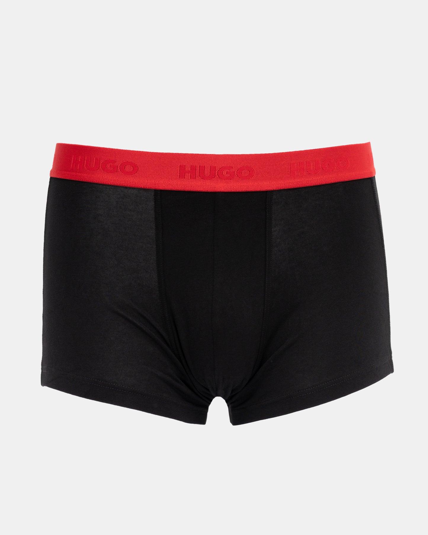 HUGO 3-Pack Mens Trunks with Coloured Waistbands - Black 009