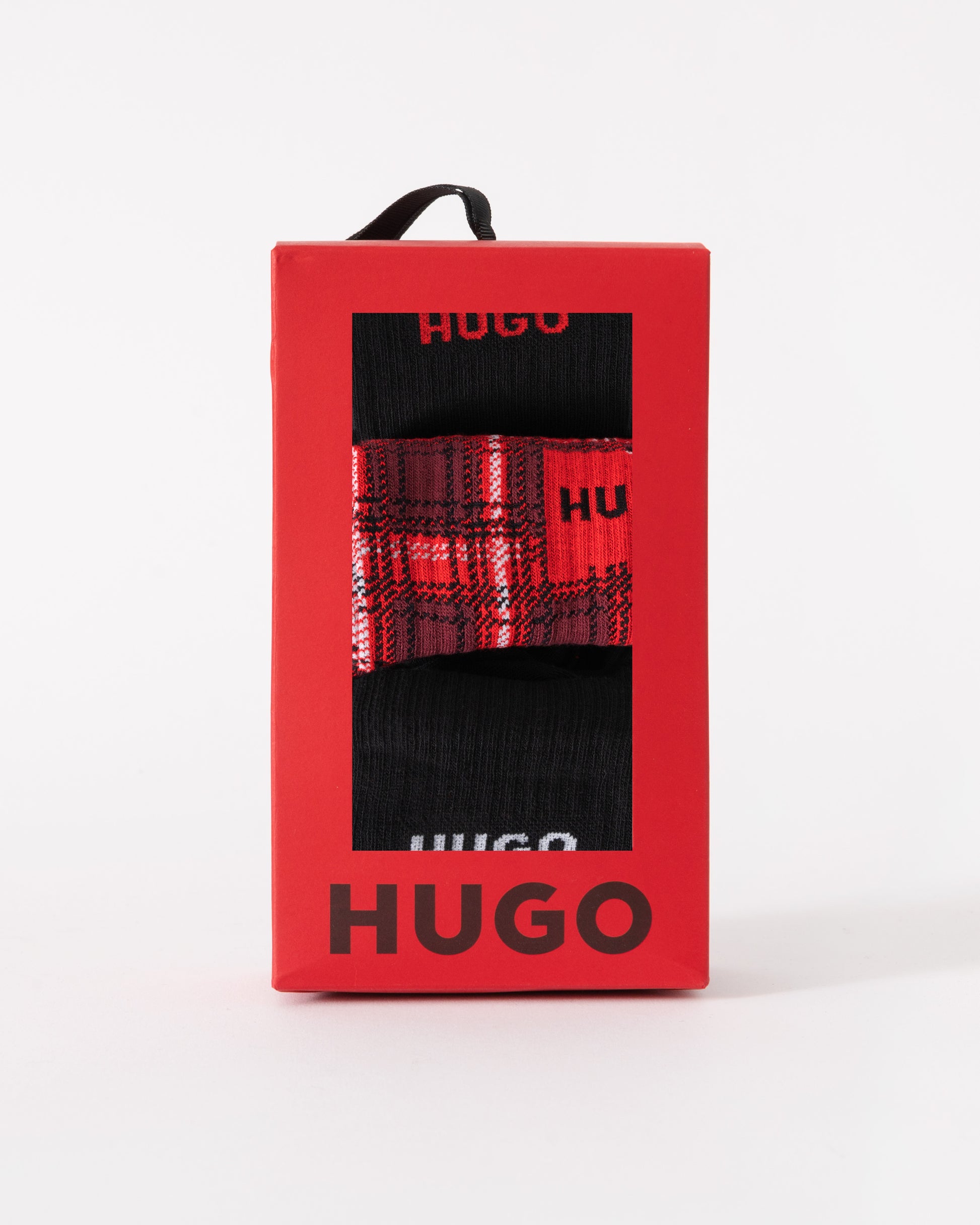 HUGO Mens 3 Pack QS Plaid Sock Gift Set in Open Miscellaneous 960