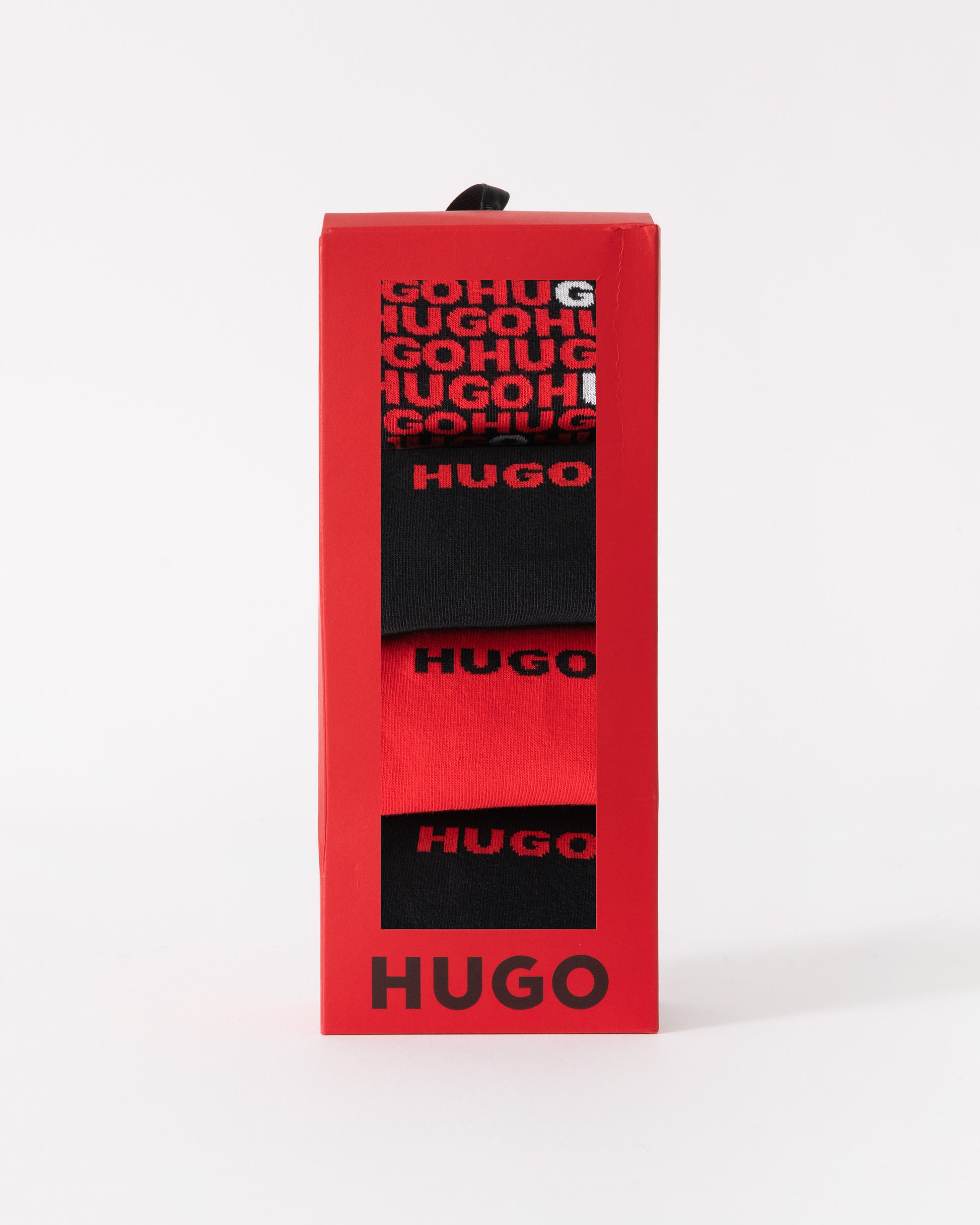 HUGO Mens 4 Pack Tortuga Sock Gift Set in Black 001