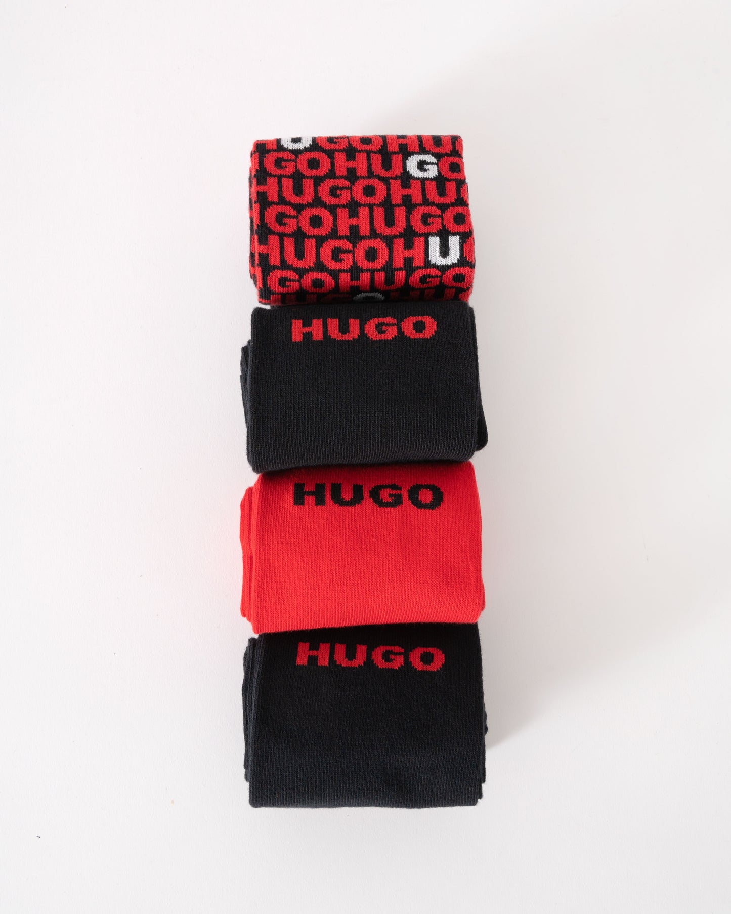 HUGO Mens 4 Pack Tortuga Sock Gift Set - Black 001