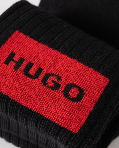 HUGO Mens 4-Pack RS Rib Sock Gift Set - Black 001