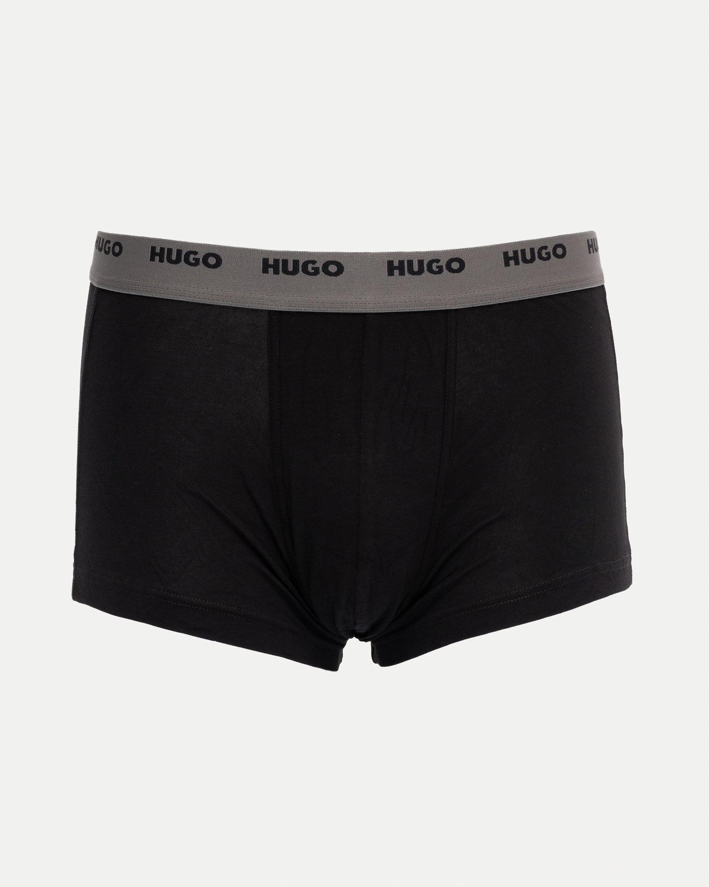HUGO 5-Pack Mens Stretch-Cotton Trunks with Logo Waistbands  - Black 003