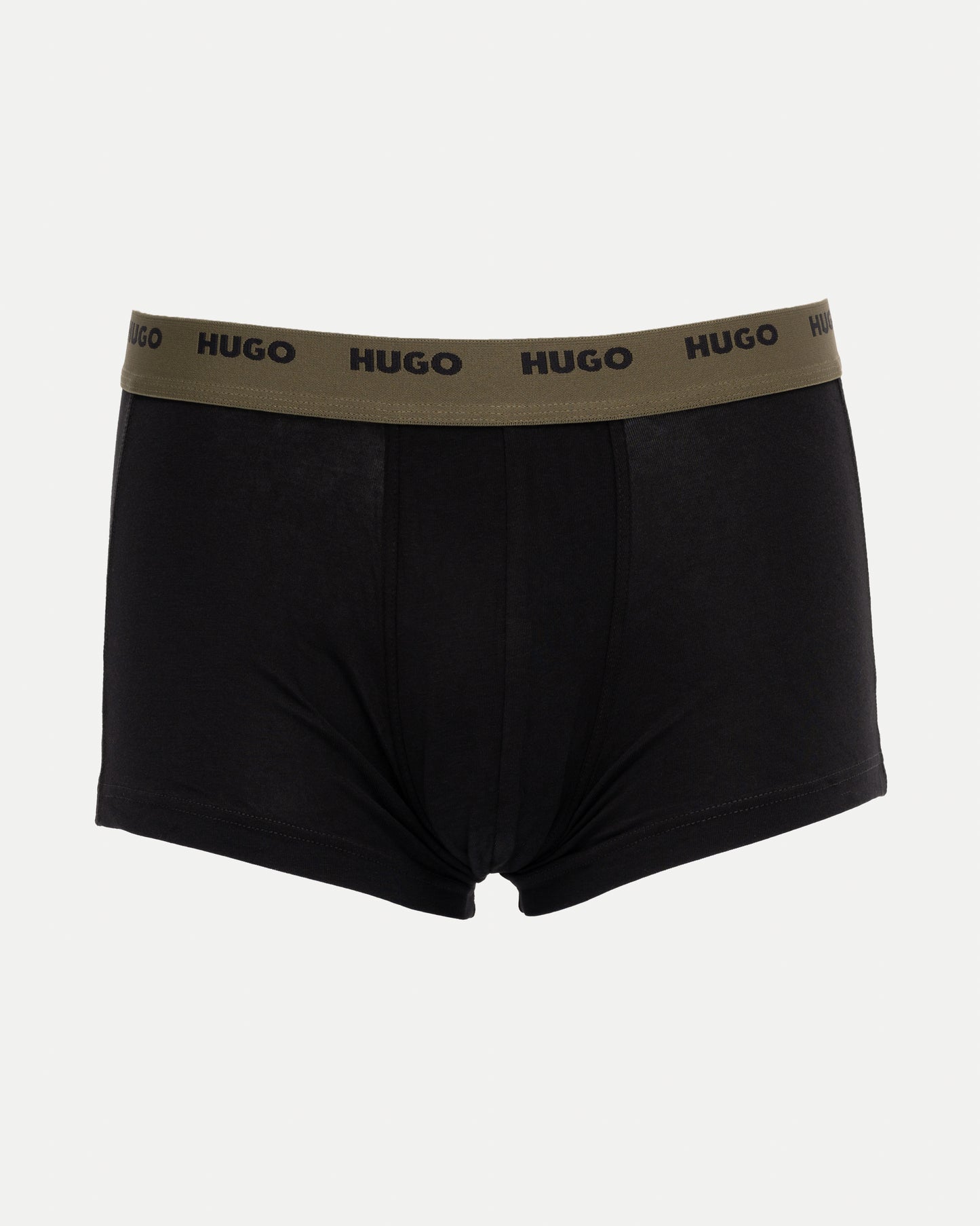 HUGO 5-Pack Mens Stretch-Cotton Trunks with Logo Waistbands  - Black 003