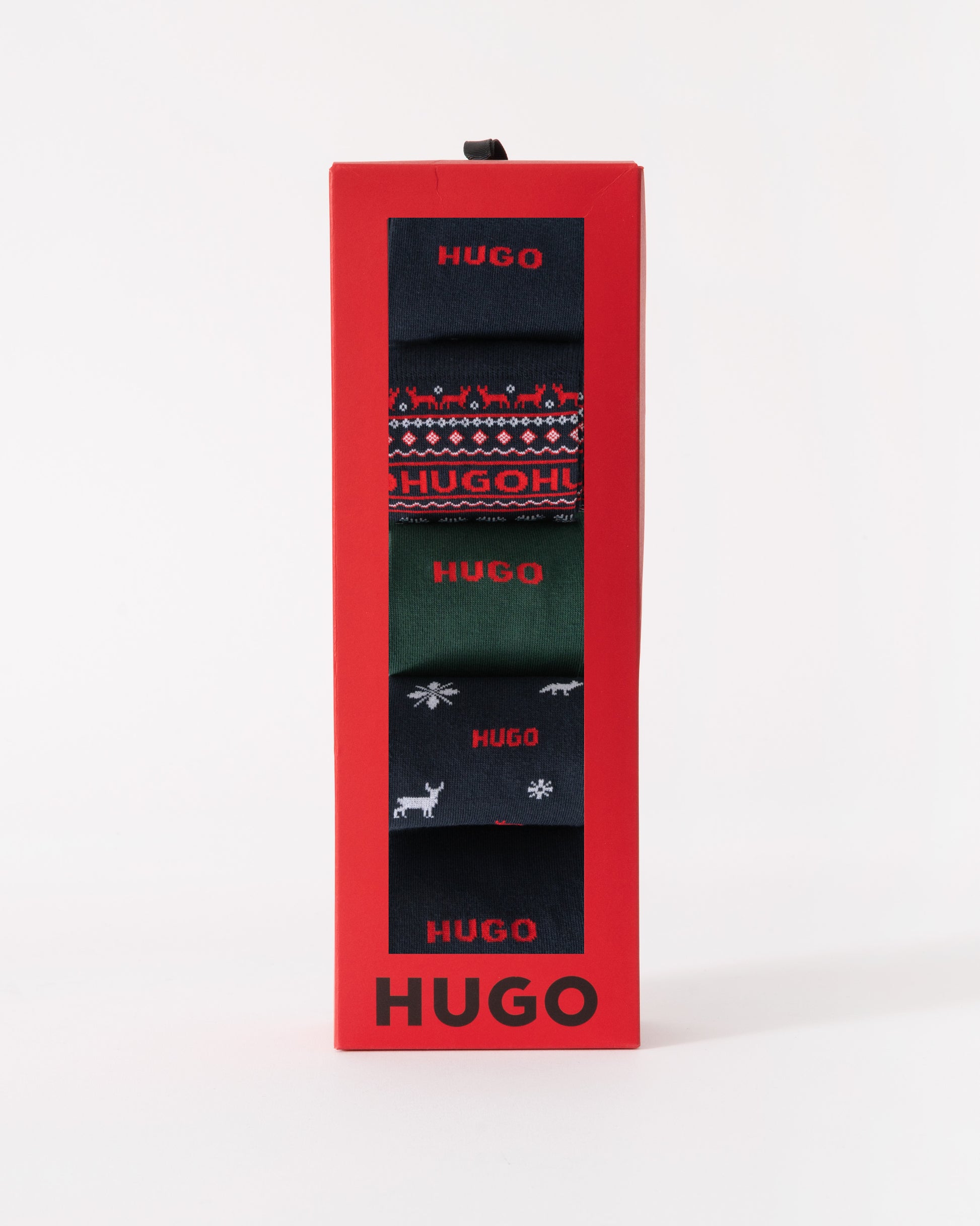 HUGO Mens 5-Pack RS Christmas Sock Gift Set in Open Miscellaneous 960