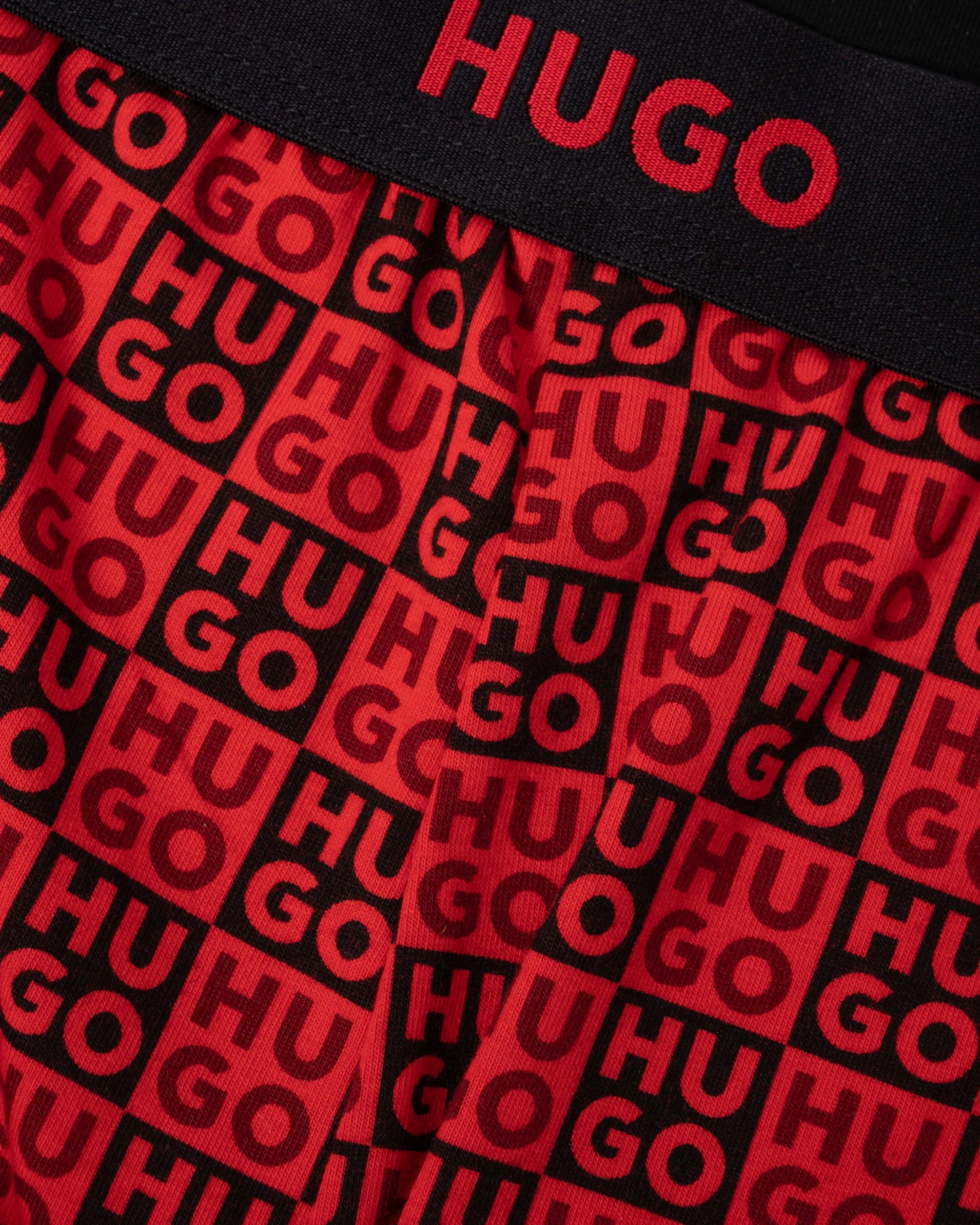 HUGO Aaron Mens Short Pyjama Set - logo detail