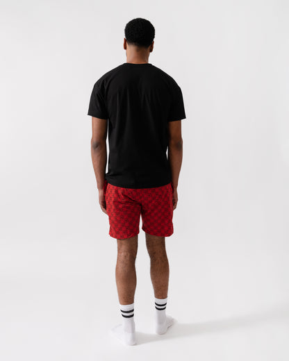 HUGO Aaron Mens Short Pyjama Set - Open Red 640 - CHO - Designer Mens Pyjamas