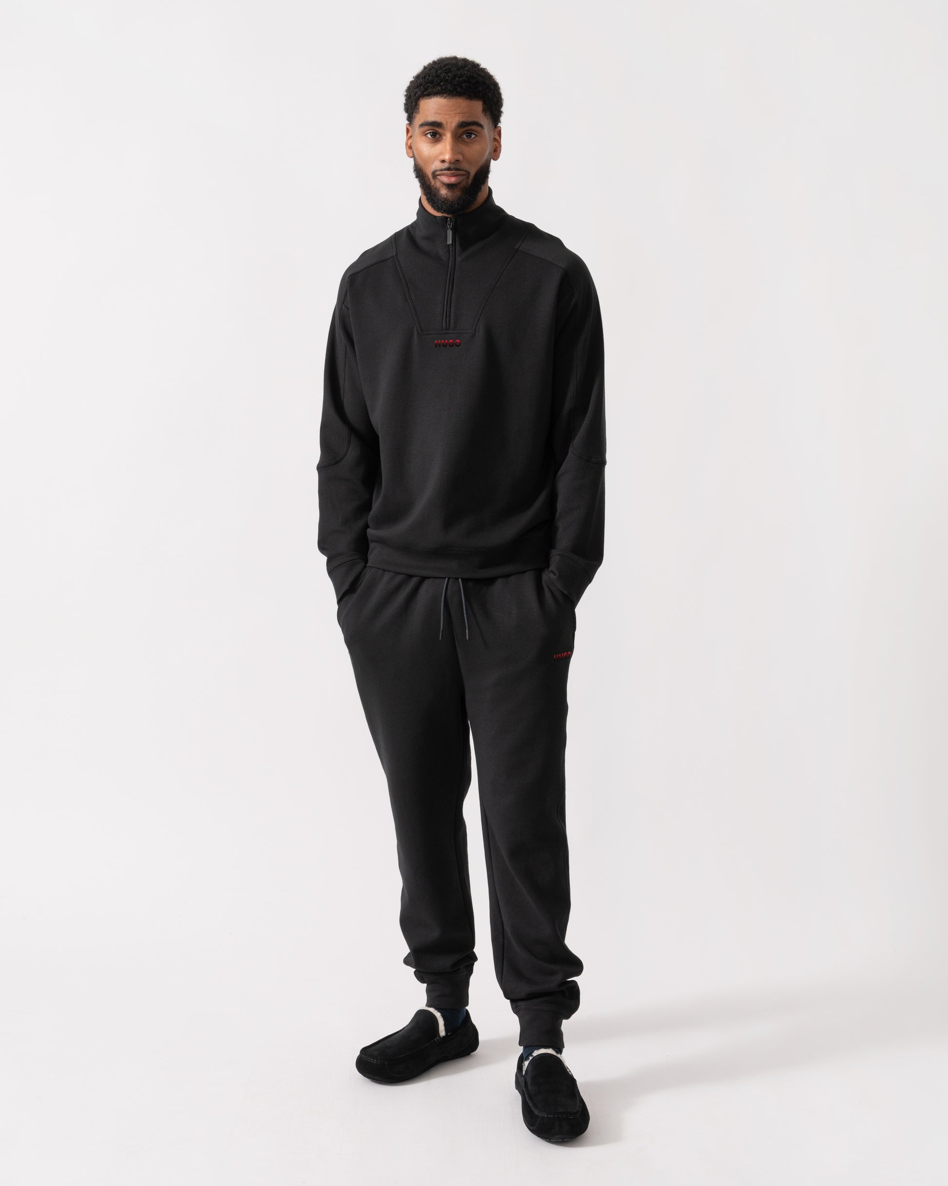 HUGO Atlas Half Zip Loungewear Top full length