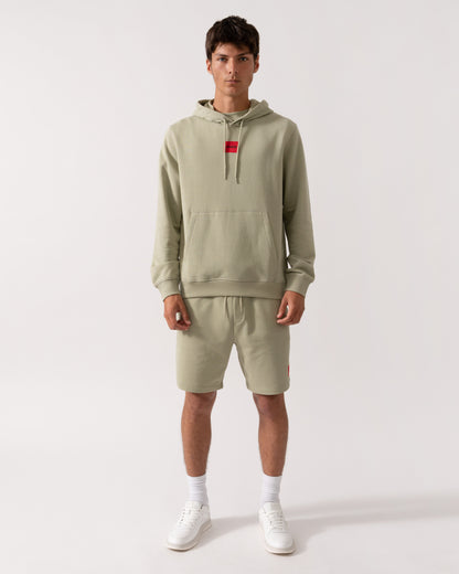 HUGO Daratschi214 Label Logo Mens Hoodie - Open Green 391