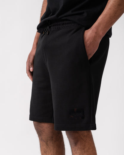 HUGO Darix Mens Jogger Shorts - Black 001 | CHO | Designer Mens Jogger Shorts