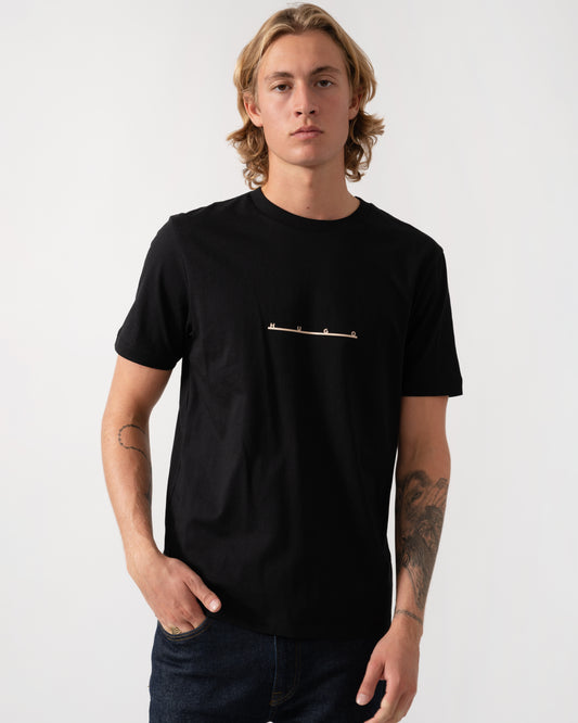 Front of the HUGO Datri Mens T-Shirt - Black 001