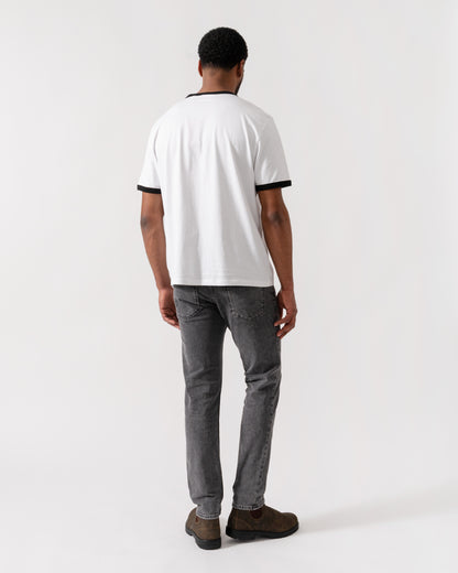 Model wearing HUGO Out-Of-Office T-Shirt in White 100 - back