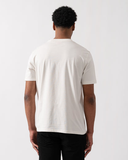 HUGO Dumeo Mens Tortoise-Logo T-Shirt in Cotton Jersey - Natural 102 | CHO | Designer Mens Short Sleeve T-Shirts