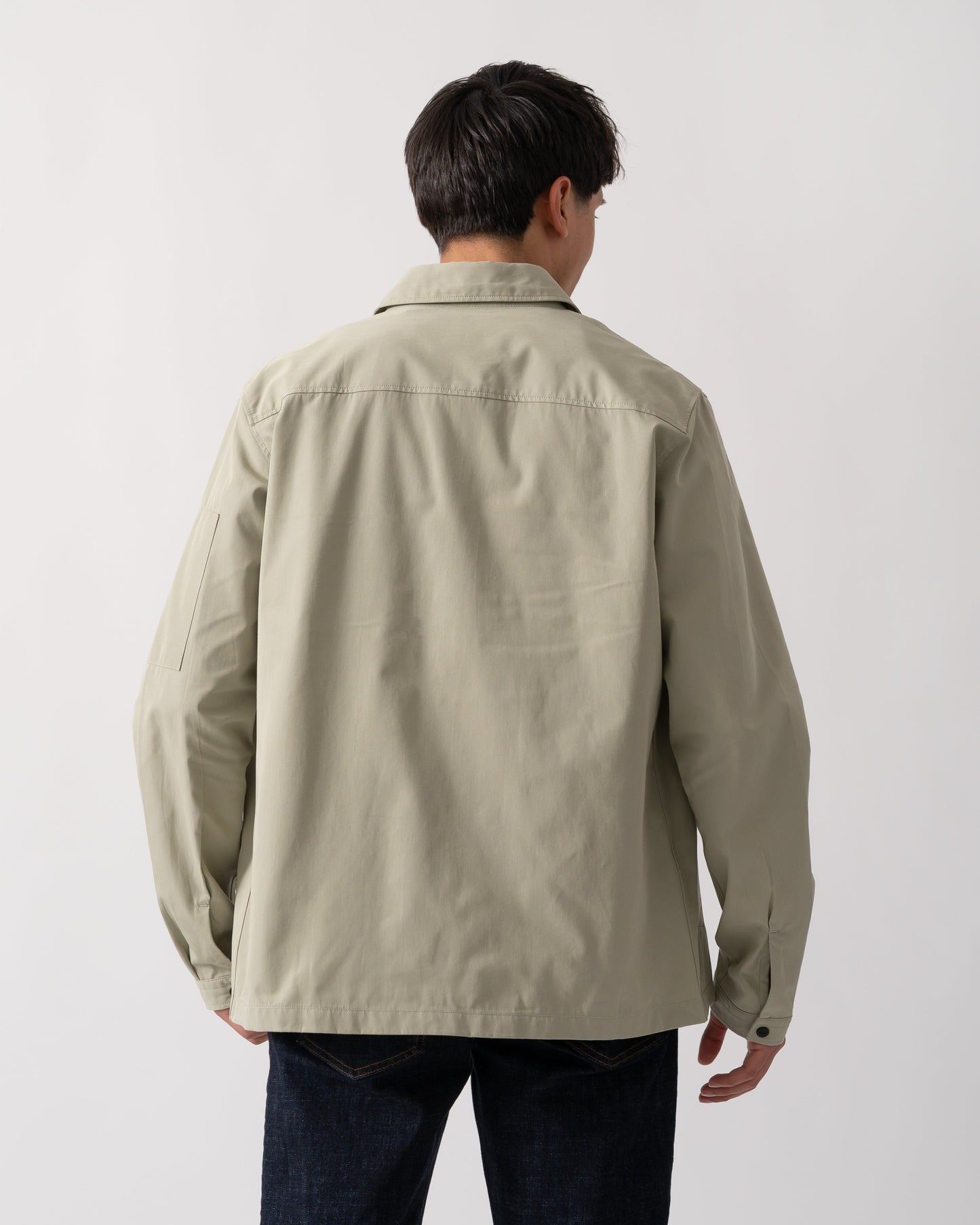 HUGO Emmond Mens Zip Overshirt - Open Green 391