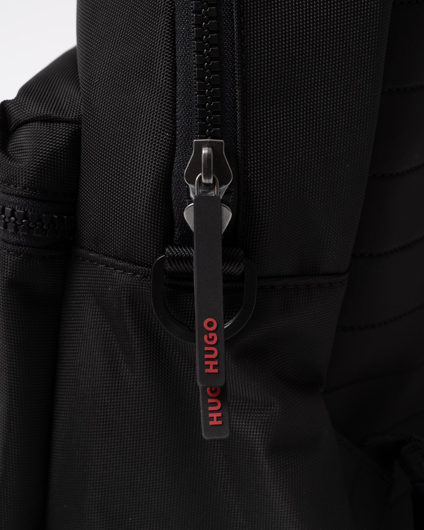 HUGO Ethon 3.0 Mens Backpack zip and D ring detail