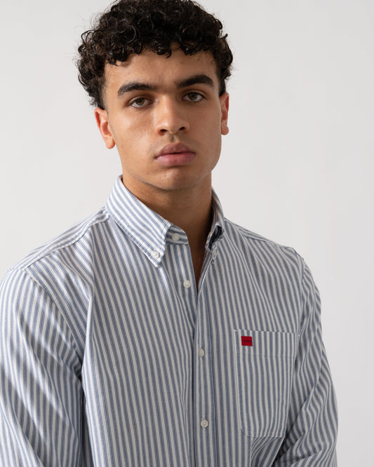 HUGO Evito Slim Fit Mens Long Sleeved Shirt - Bright Blue 430