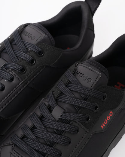 HUGO Icelin Runn Mens Mixed-Material Trainers with Branded Accents - Black 003
