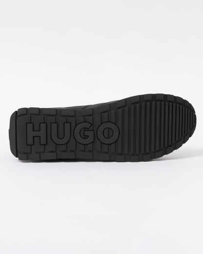 HUGO Icelin Runn Mens Mixed-Material Trainers with Branded Accents - Black 003