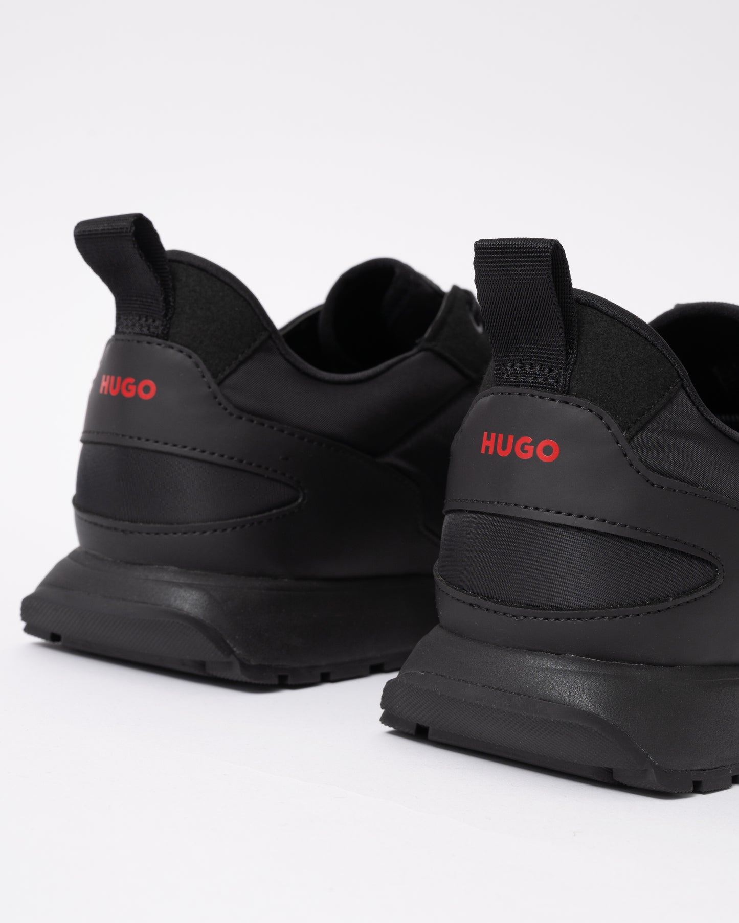 HUGO Icelin Runn Mens Mixed-Material Trainers with Branded Accents - Black 003
