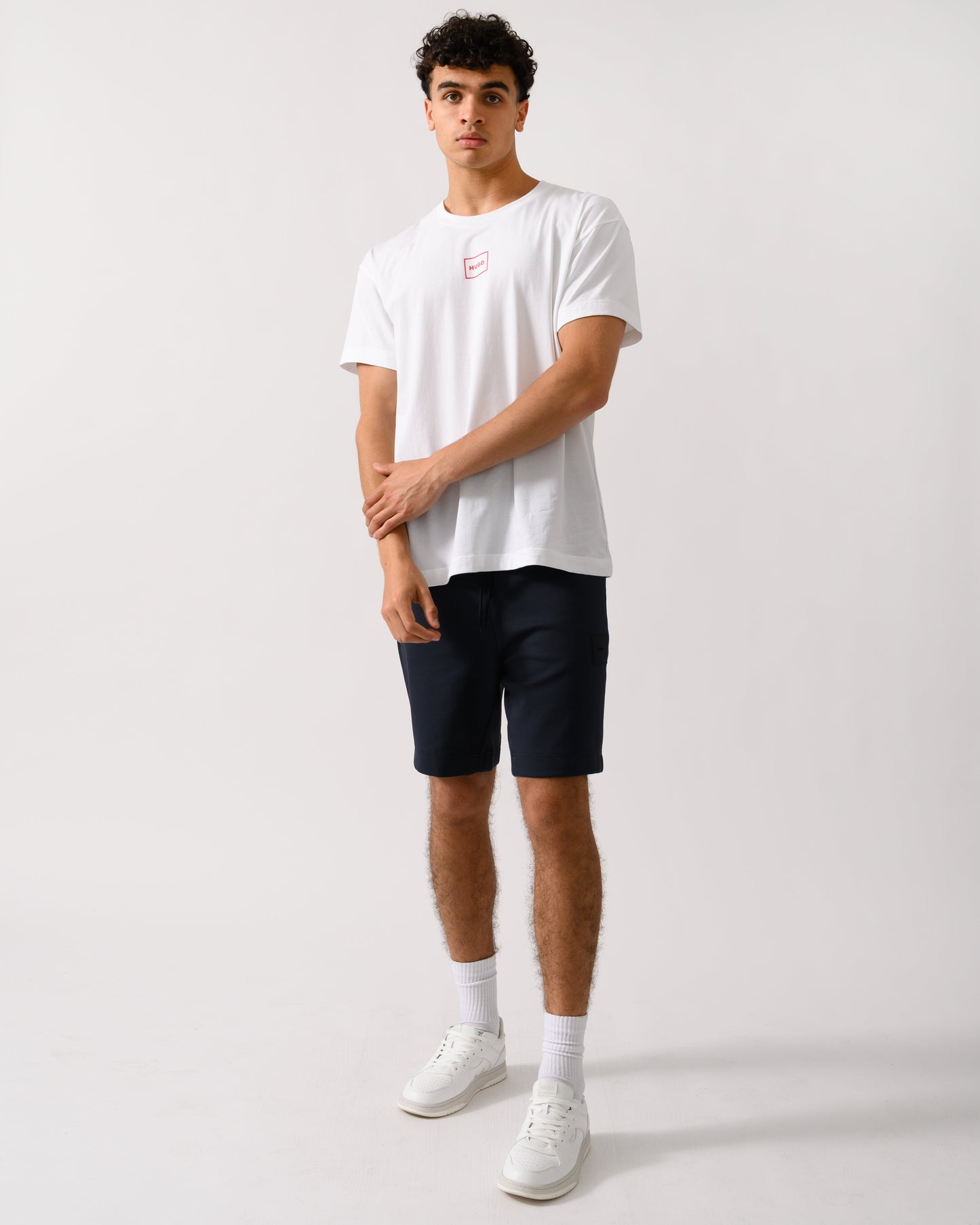 BOSS Green Headlo Rib Mens Shorts - Dark Blue 402