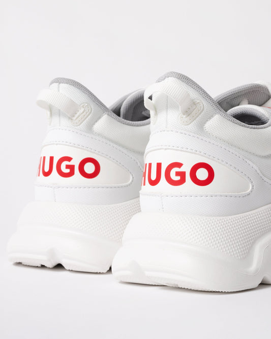 HUGO Leon_Runn_cvpu_N Mens Trainers - Open White 116