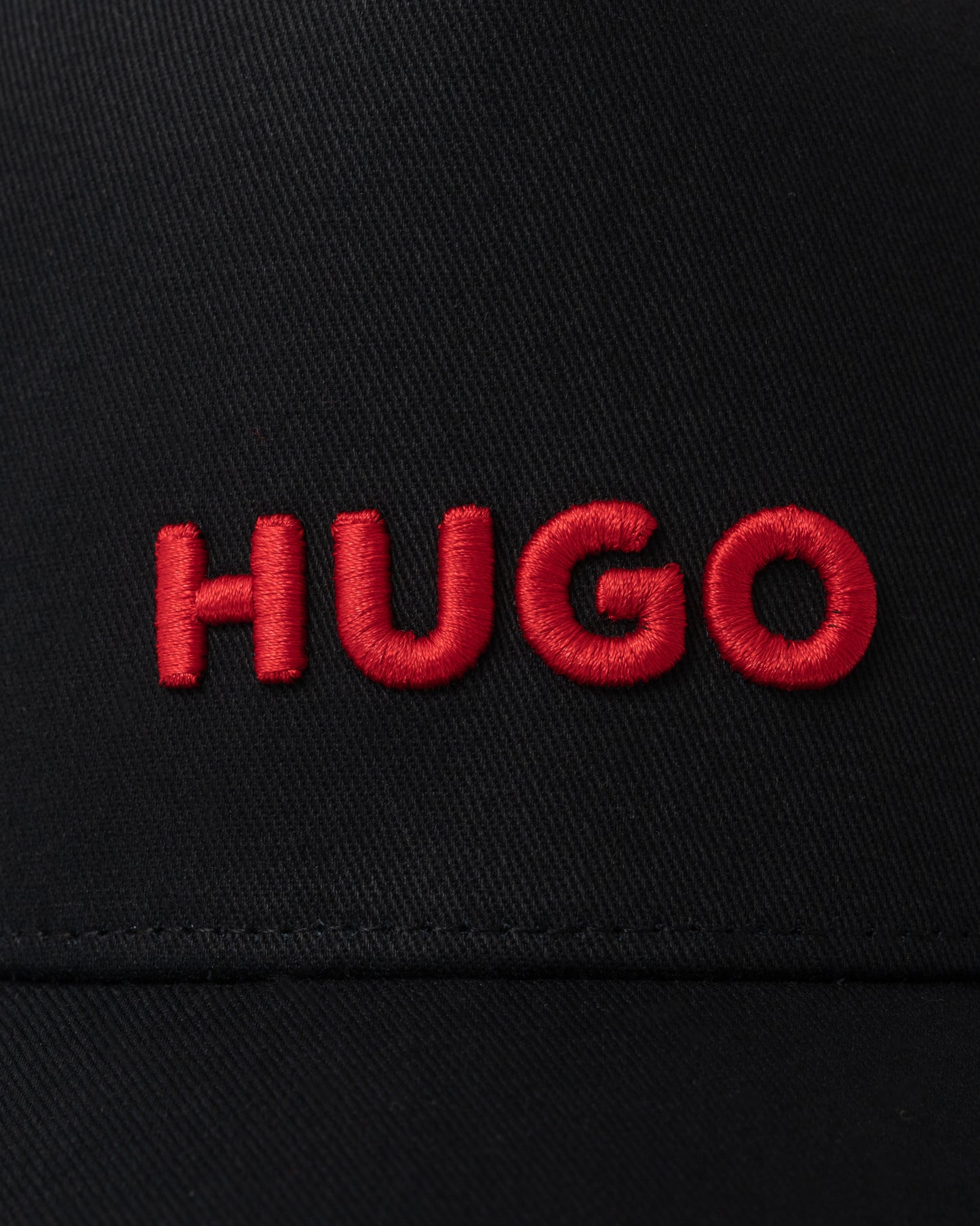HUGO Mens Marsel Trucker Cap - Black 002 logo detail