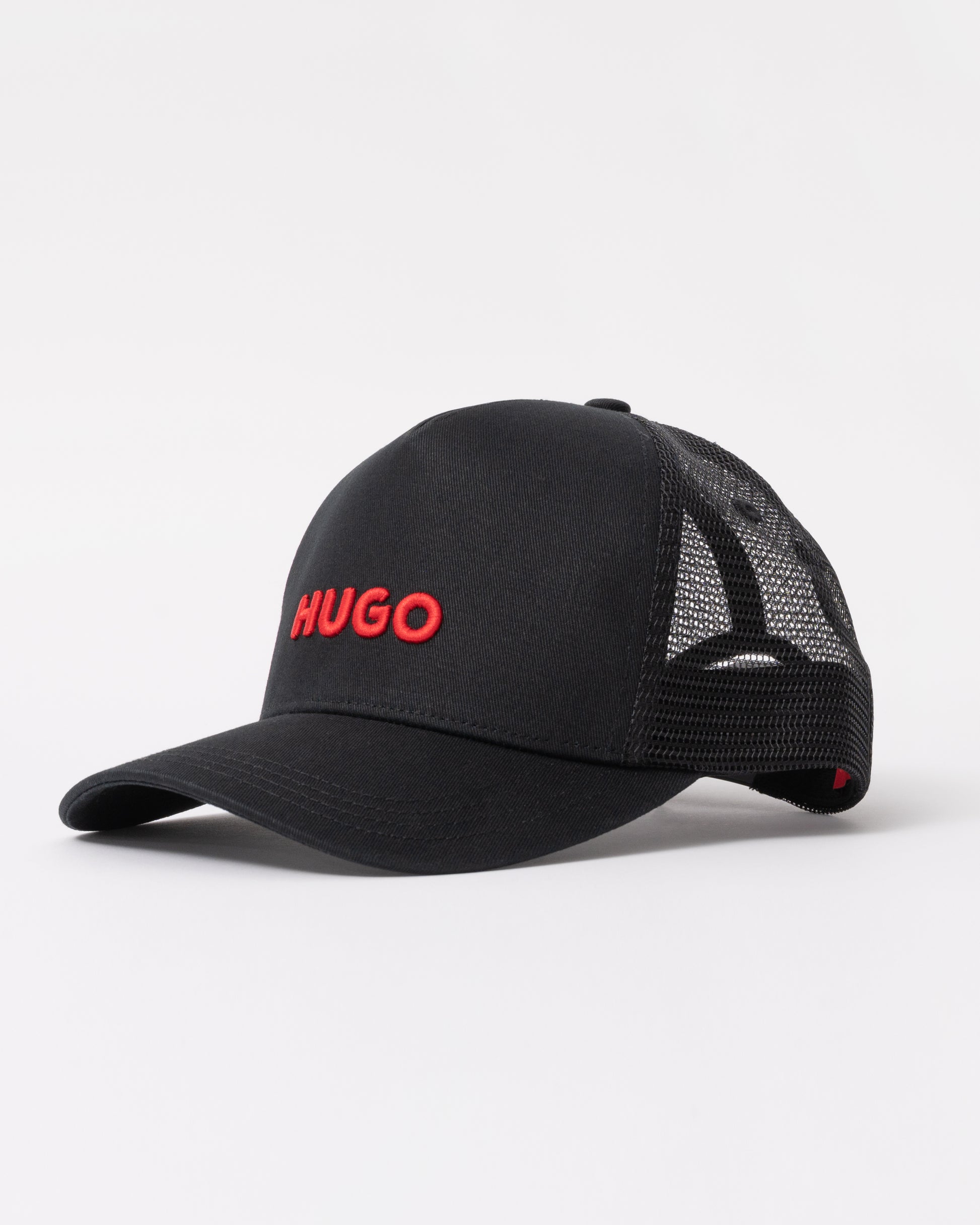 HUGO Mens Marsel Trucker Cap - Black 002 front