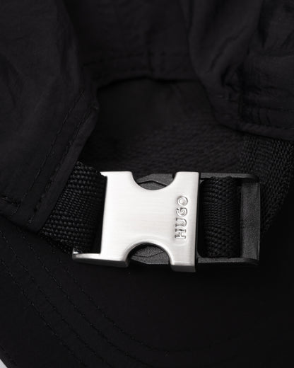 HUGO Mens Mett Baseball Cap - Black 001 buckle detail 2