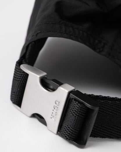 HUGO Mens Mett Baseball Cap - Black 001 buckle detail