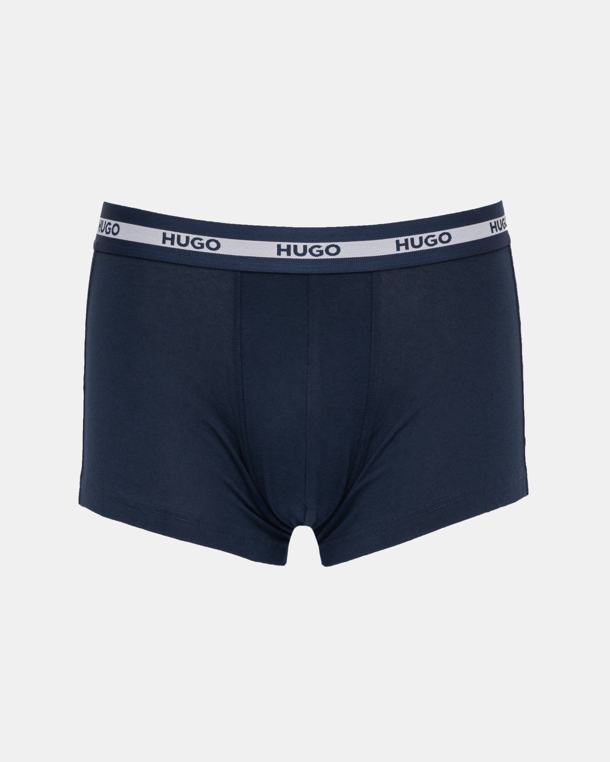 HUGO Planet 3 Pack Stretch Cotton Trunks - Open Miscellaneous 964 navy