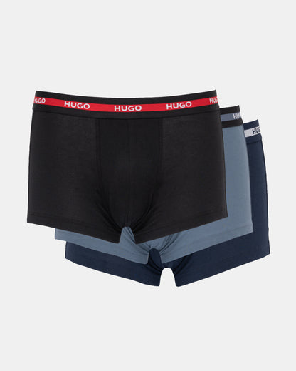HUGO Planet 3 Pack Stretch Cotton Trunks - Open Miscellaneous 964 3 pack
