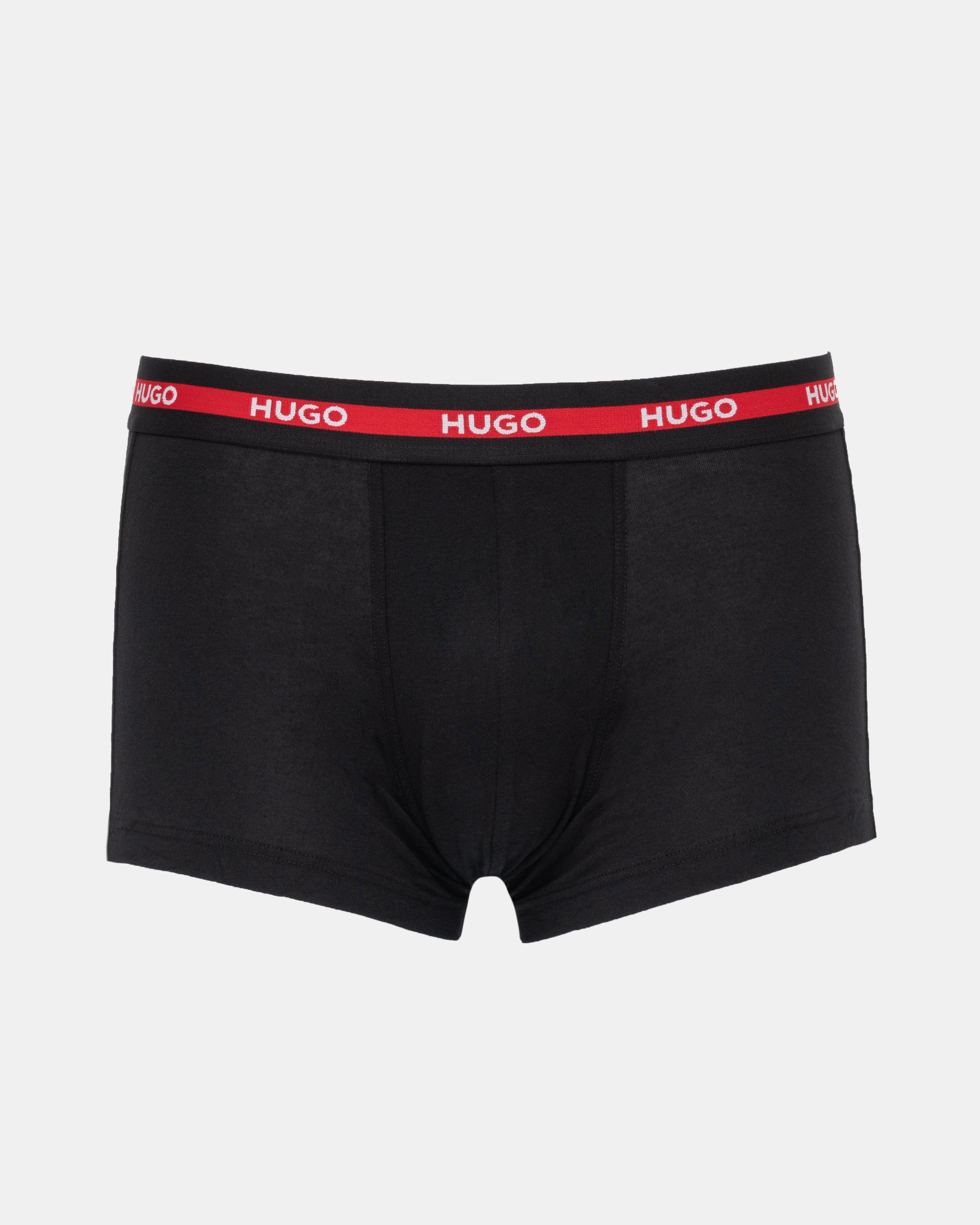 HUGO Planet 3 Pack Stretch Cotton Trunks - Open Miscellaneous 964 red band
