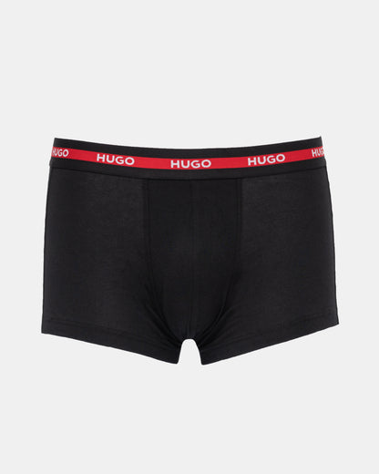 HUGO Planet 3 Pack Stretch Cotton Trunks - Open Miscellaneous 964 red band