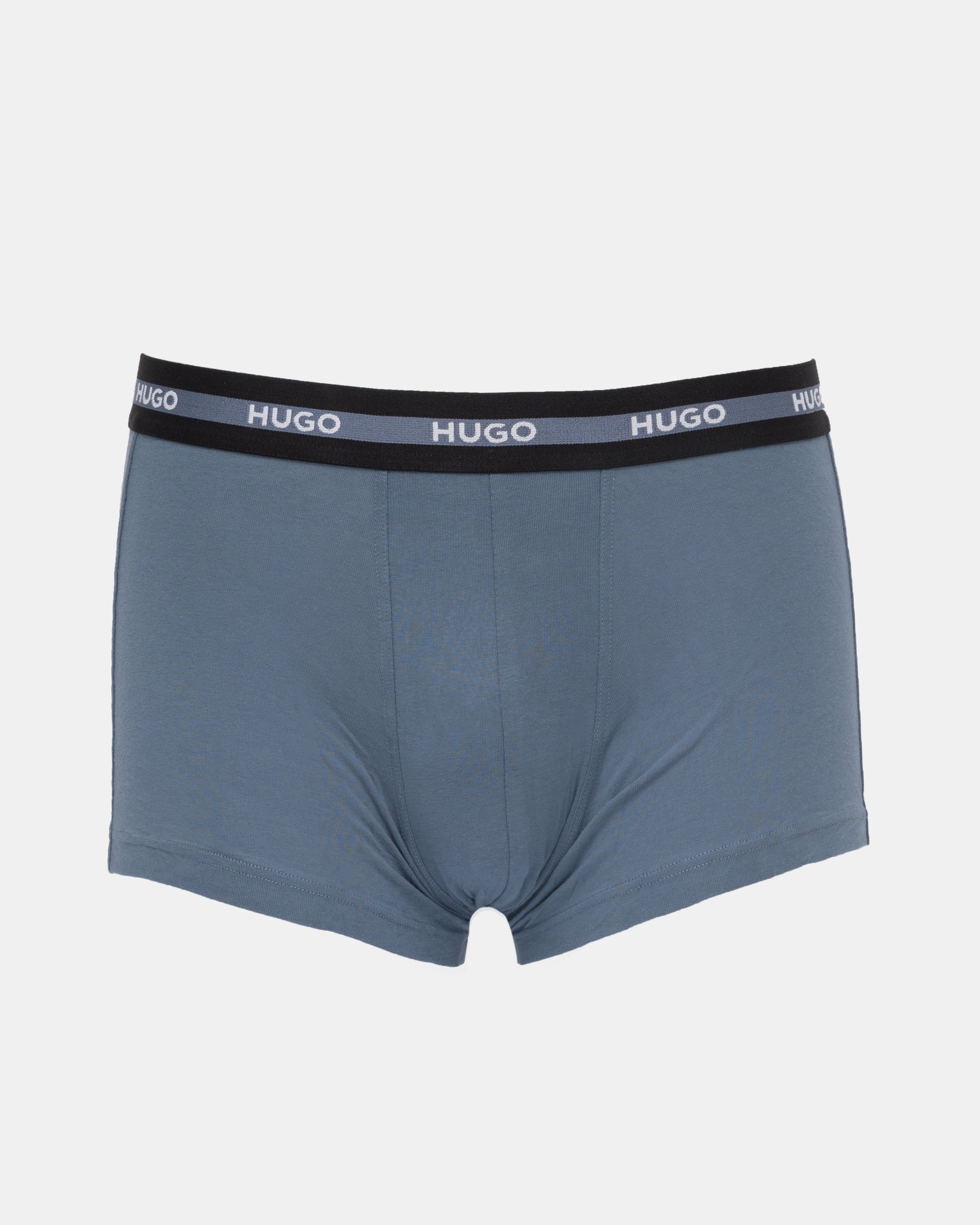 HUGO Planet 3 Pack Stretch Cotton Trunks - Open Miscellaneous 964 blue