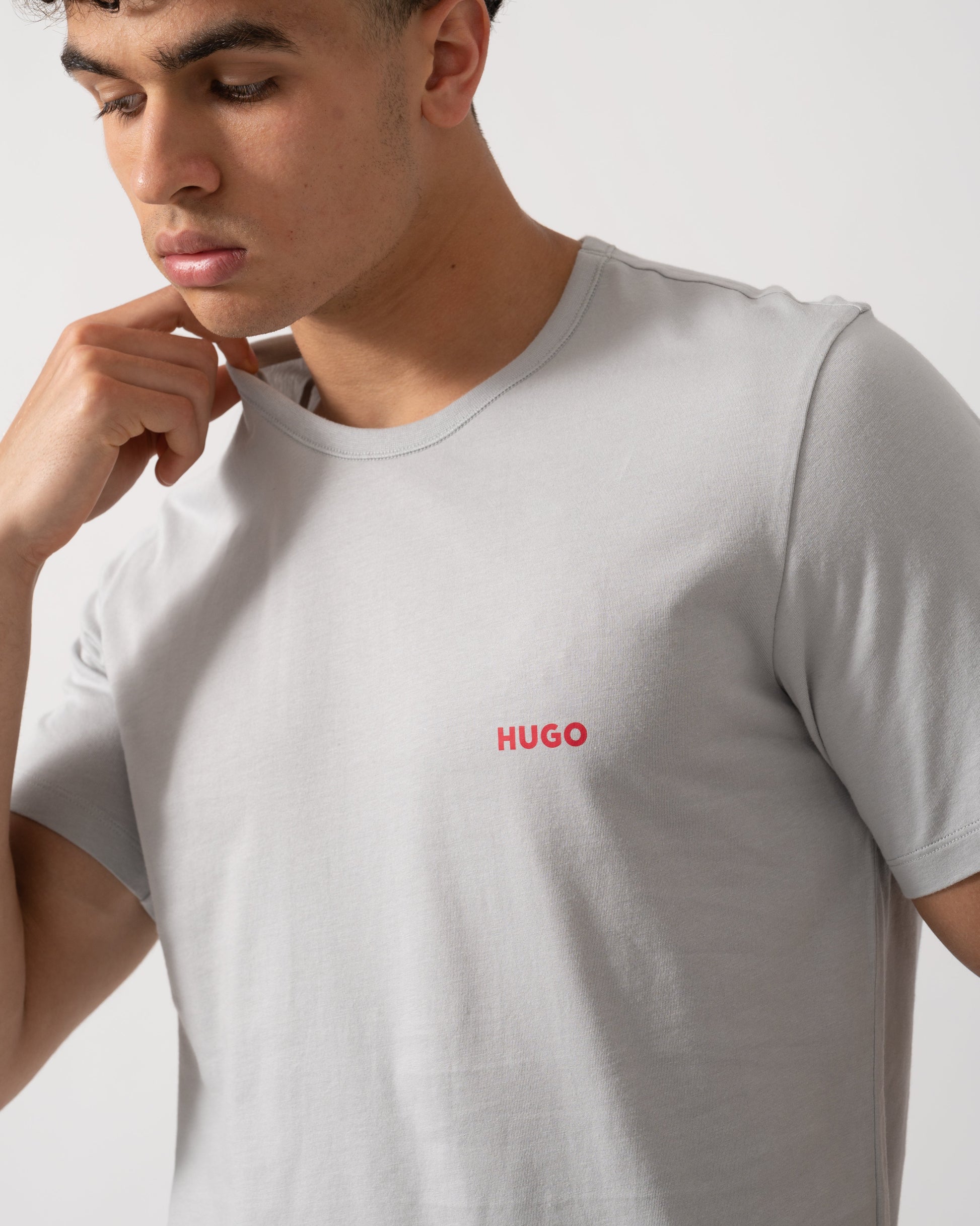 HUGO RN Triplet 3-Pack Mens T-Shirts - Open Miscellaneous 960 - CHO - Designer Mens Logo T-Shirts