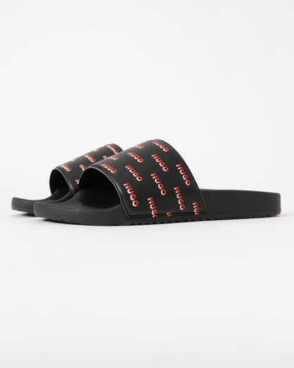 HUGO Timein_slid_lgal Mens Slides 50548659 - Black 001