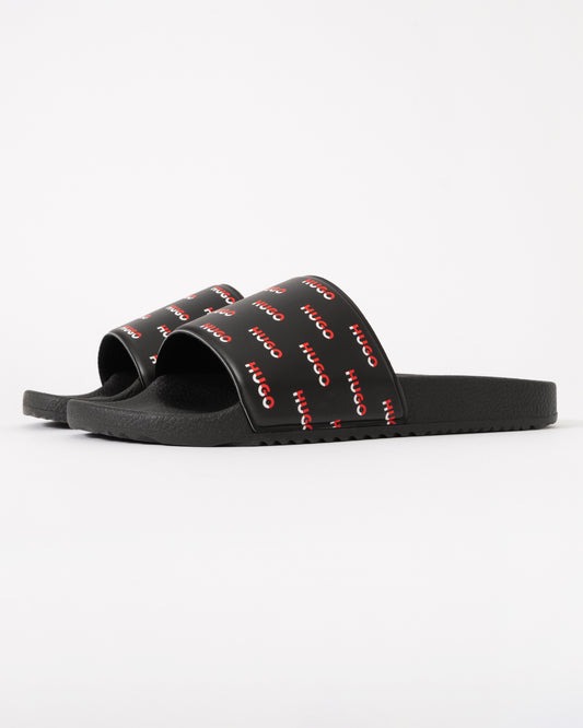 HUGO Timein_slid_lgal Mens Slides 50548659 - Black 001