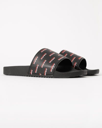 HUGO Timein_slid_lgal Mens Slides 50548659 - Black 001