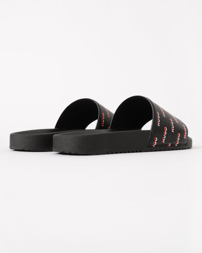 HUGO Timein_slid_lgal Mens Slides 50548659 - Black 001