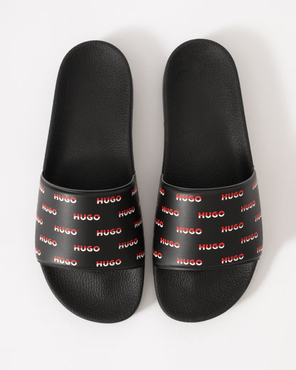 HUGO Timein_slid_lgal Mens Slides 50548659 - Black 001