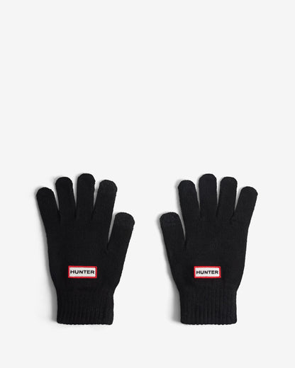 Hunter Unisex Hunter Original Knitted Glove - Black | CHO | Designer Unisex Gloves