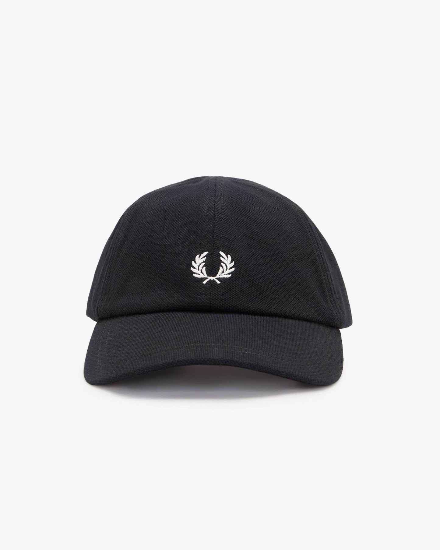 Fred Perry Mens Pique Classic Cap - Black/Snow White 843
